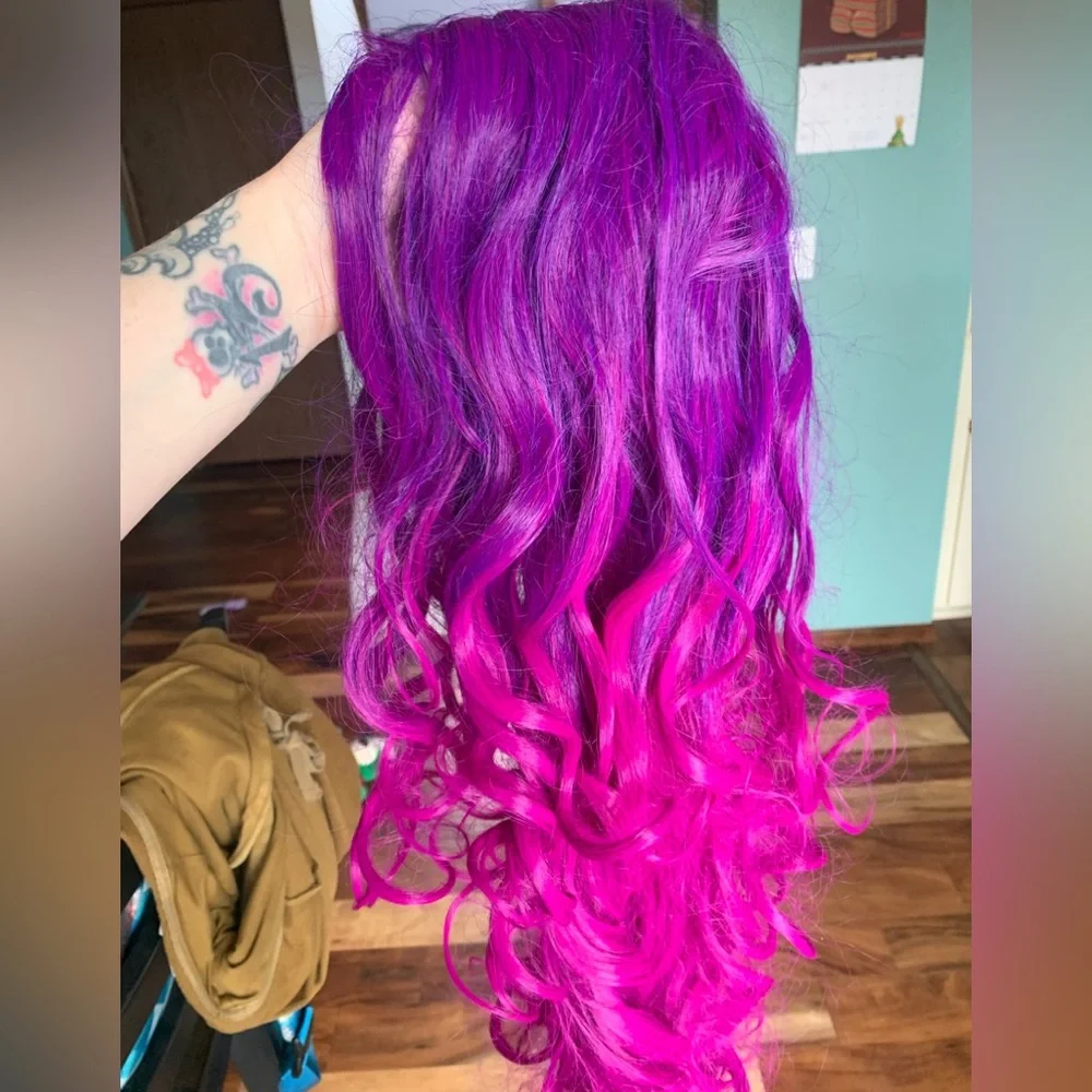 NIB Long Pink and Purple Ombré Wig